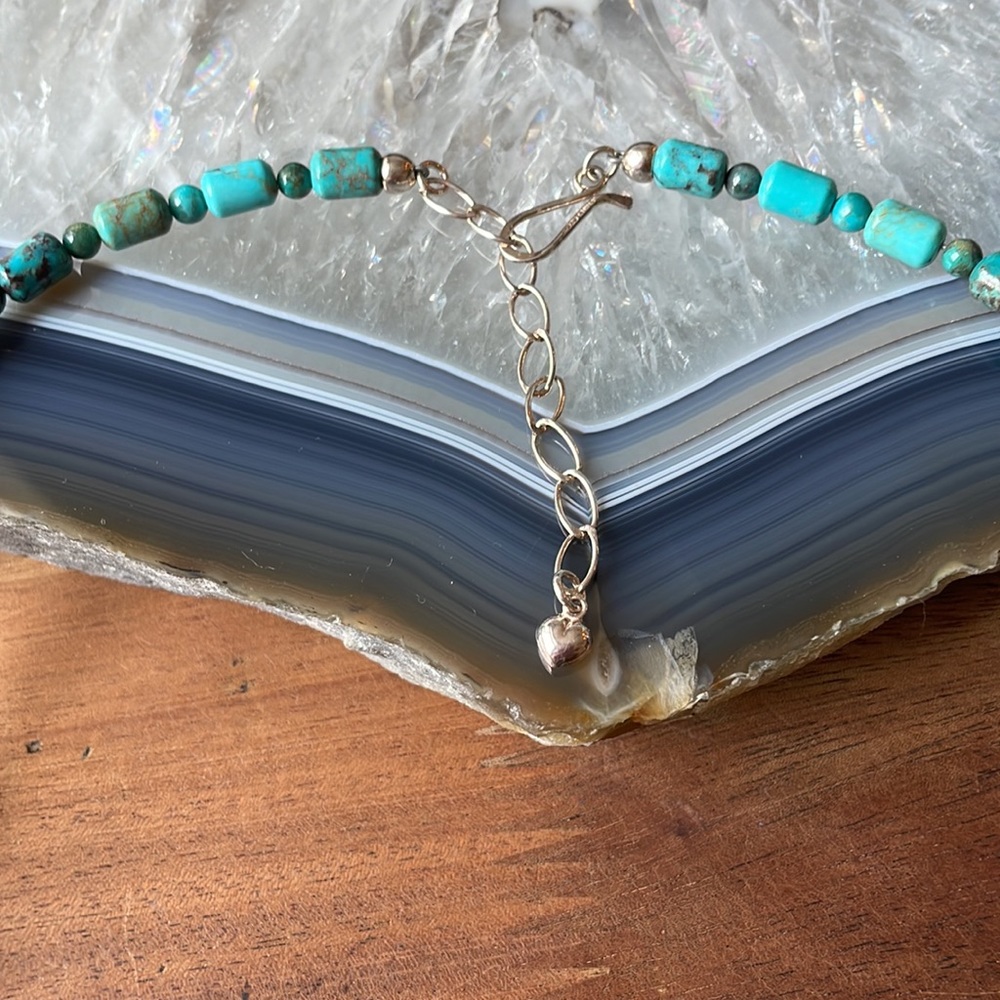 Do not purchase- SOLD- Genuine Turquoise and Sterling Necklace - Picture 4 of 4
